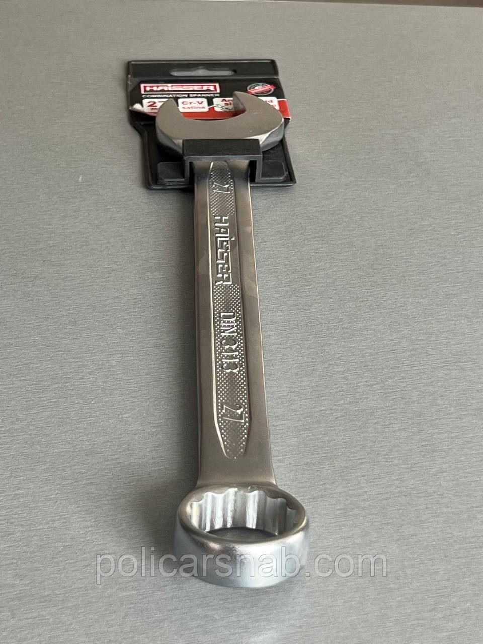 Ключ комбінований ріжково накидний 27 мм HAISSER COLD STAMPED 48424 ручний інструмент