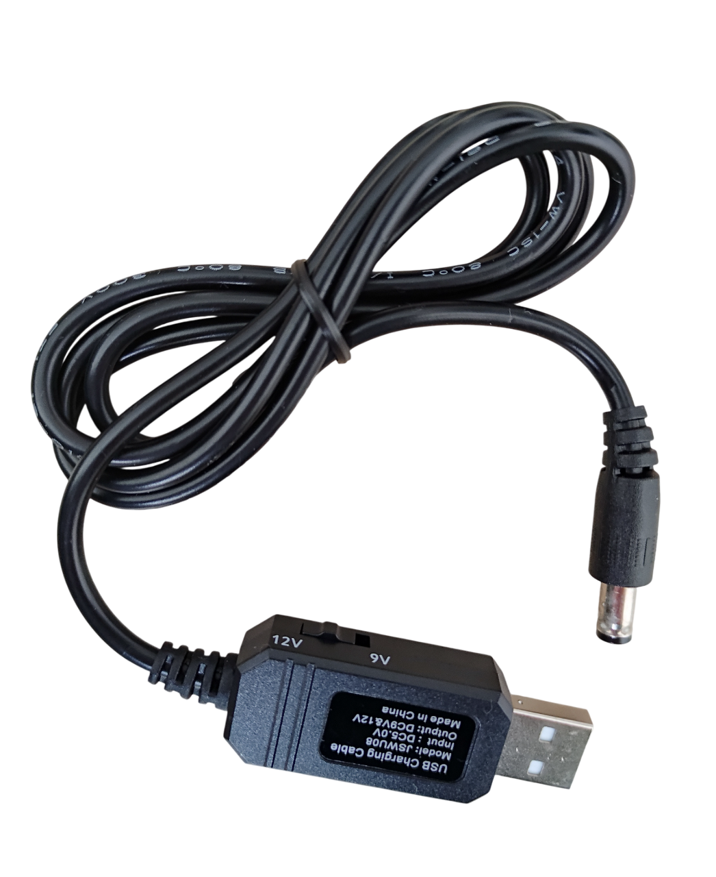Кабель-перетворювач 9 і 12 В з перемикачем напруги Шнур для роутеру Підвищувальний перехідник, фото 1