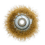 Щітка чашкова 100 мм, для УШМ, М14, гофр. пров., латунована Polax (54-157), фото 2