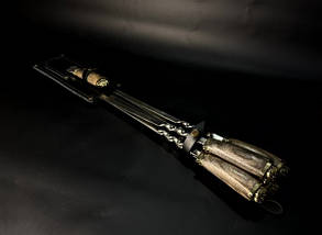 Набір шампурів з вилкою в сагайдаку Люкс Nb Art Козаки ясен 7 предметів 47330154, фото 5