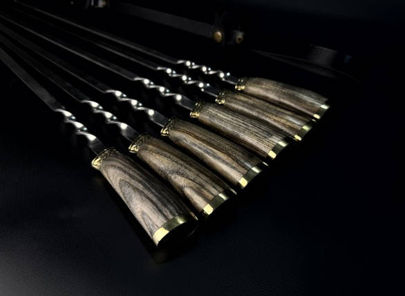 Набір шампурів у сагайдаку Люкс Nb Art Герб України ясен 6 предметів 47330155, фото 2