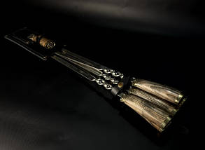 Набір шампурів з вилкою в сагайдаку Люкс Nb Art Герб України ясен 7 предметів 47330156, фото 4