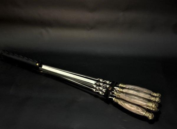 Набір шампурів Люкс Nb Art Ясен класичні в сагайдаку 6 предметів 47330166