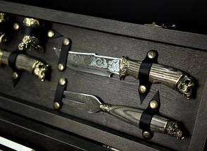 Набір шампурів Люкс Nb Art Звірі Максі в дерев'яному кейсі 15 предметів 47330170, фото 4