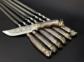 Набір шампурів Люкс Nb Art Звірі ясен у сагайдаку 7 предметів 47330176, фото 5