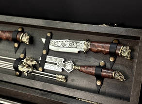 Набір шампурів Люкс Nb Art Звірі Максі в дерев'яному кейсі 10 предметів 47330178, фото 4