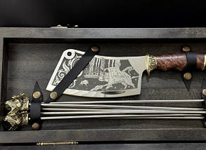 Набір шампурів Люкс Nb Art Звірі Максі в дерев'яному кейсі 10 предметів 47330178, фото 5