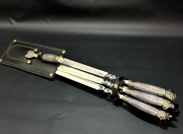 Набір шампурів Люкс Nb Art Звірі ясен у сагайдаку 8 предметів 47330180