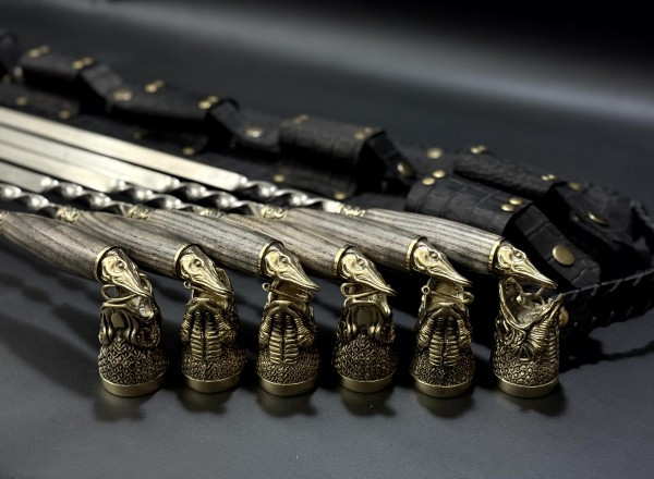 Набір шампурів Люкс Nb Art Щука з чарками в закритому сагайді 12 предметів 47330184