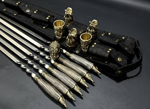 Набір шампурів Люкс Nb Art Щука з чарками в закритому сагайді 12 предметів 47330184, фото 3