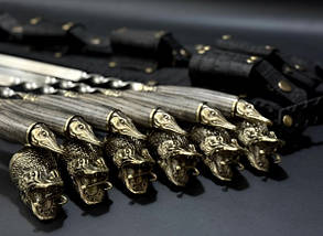 Набір шампурів Люкс Nb Art Щука з чарками в закритому сагайді 12 предметів 47330184, фото 4