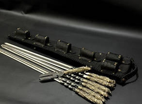 Набір шампурів Люкс Nb Art Звірі з чарками та вилкою в закритому сагайді 13 предметів 47330186, фото 4