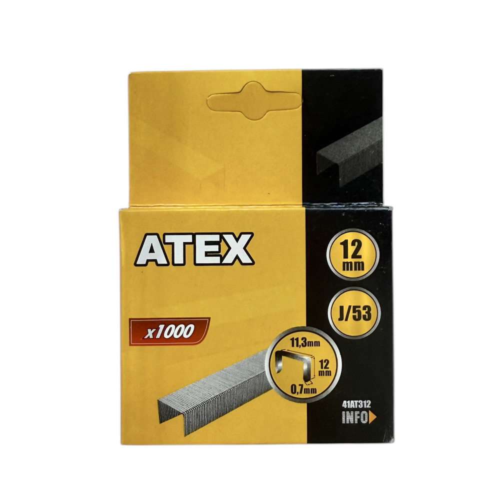 Скоби для степлера 12 мм J 1000 шт ATEX
