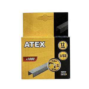Скоби для степлера 12 мм J 1000 шт ATEX