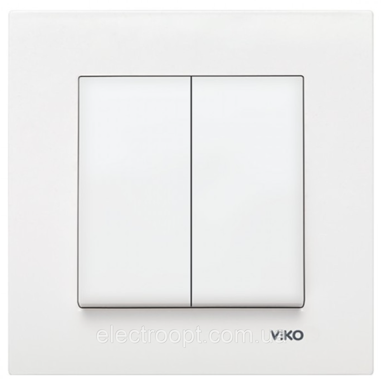 Вимикач 2-кл VIKO Karre (білий)
