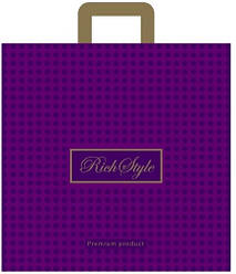 Поліетиленовий пакет із петльовою ручкою 400*400 мм Rich фіолетовий10 шт.