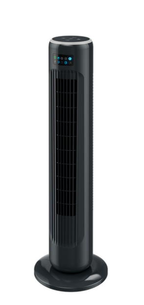Баштовий вентилятор Silvercrest STVD 45 A1 з дисплеєм та пультом чорний
