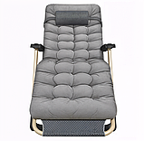Розкладне крісло ліжко з подушкою LEOBRO Сіре (FCB-S03-PP), фото 6