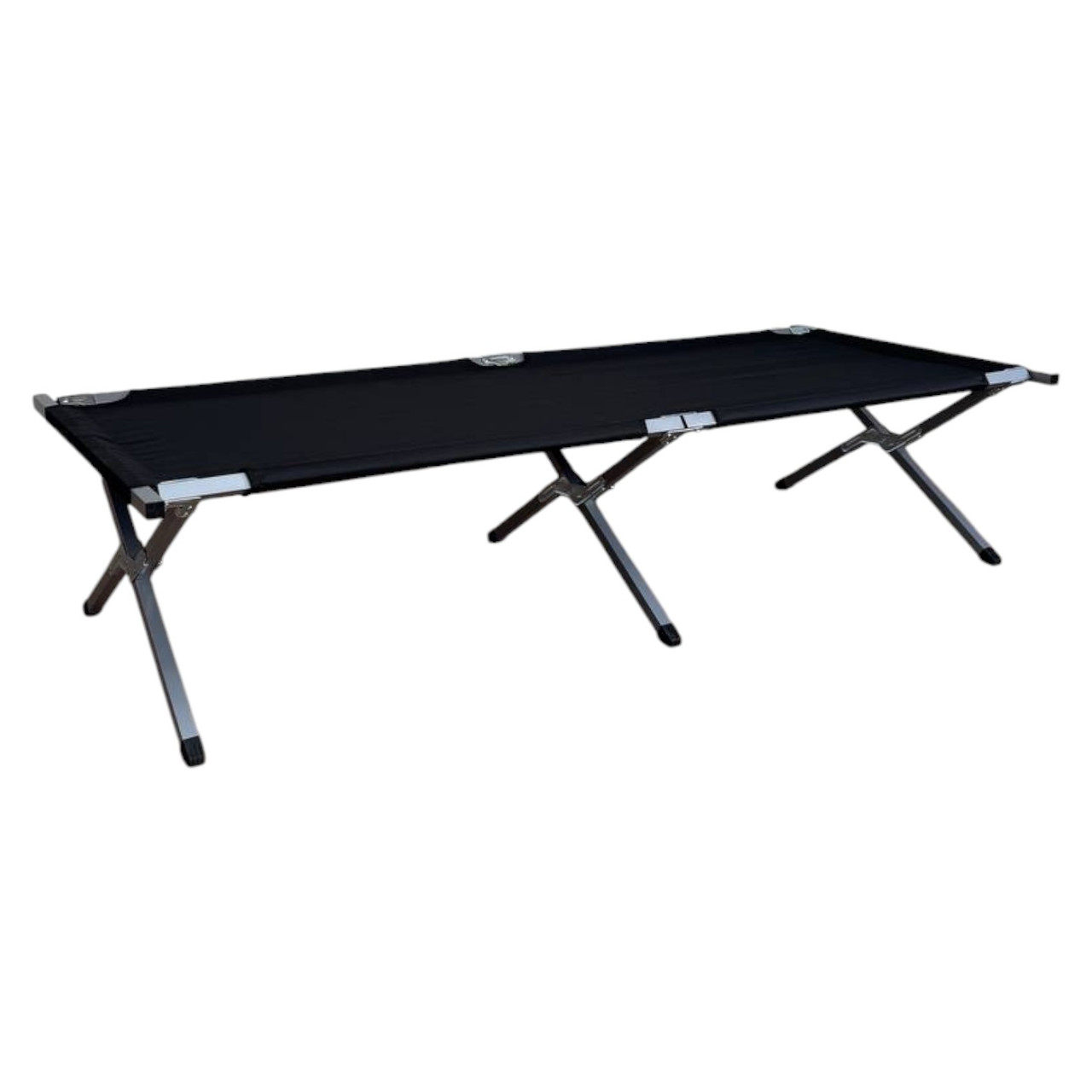 Розкладне армійське ліжко LEOBRO до 150 кг чорне (HT-168A8 Black)