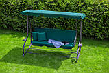 Велика гойдалка LEOBRO з подушками на 3 особи LEOBRO Luxury Green, фото 6