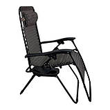 Розкладне крісло шезлонг LEOBRO Zero Gravity у клітинку (HT-167D PLAID), фото 6