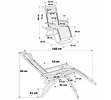 Розкладне крісло шезлонг LEOBRO Zero Gravity Plaid (LB-ZGC-A1-PLD), фото 3