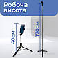 Монопод штатив R1L 170 см блютуз пульт bluetooth палиця для селфі + портативне накамерне відеосвітло RGB M16, фото 3