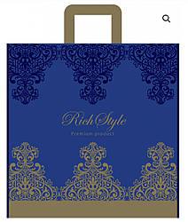 Поліетиленовий пакет із петльовою ручкою 400*400 мм Rich синій шт.