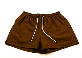 Оптом чоловічі пляжні шорти для купання та прогулянок (арт. 25-15-22/3) коричневый 48-56рр.