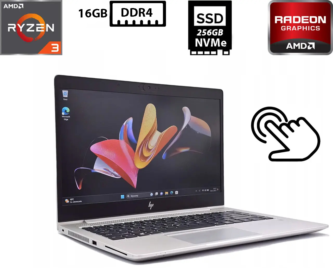 Ноутбук HP EliteBook mt45/14" IPS Touch 1920x1080/AMD Ryzen 3 Pro 3300U 2.10GHz/16GB DDR4/SSD 256GB/AMD Radeon Vega 6 2GB LTE Б/В