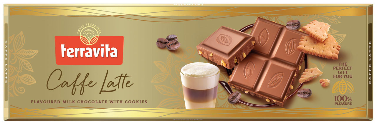 Шоколад молочний Caffe latte 225 TM Terravita Польща
