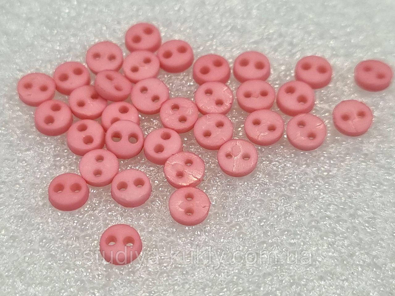 Гудзик для ляльок мікро, 4 мм, № 4.90, відтінок рожевого, фото 1