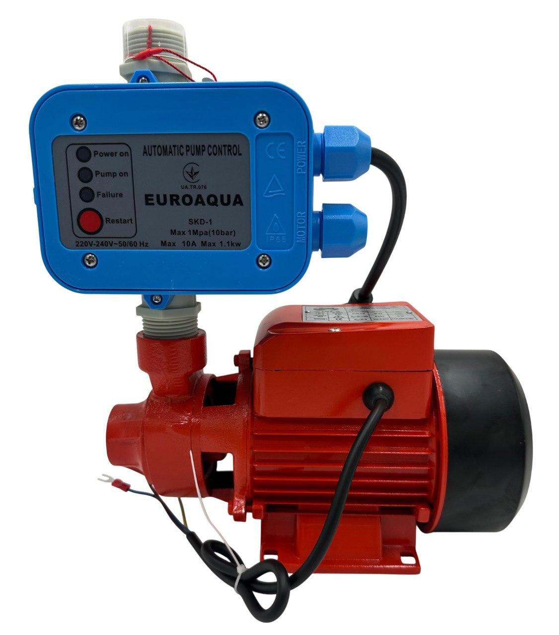 Насосна станція без бака DELTA PKM-60 (Чувун) Н=35М, Q=2.1кбМ, P=370 Вт. з електронною автоматикою Euroaqua