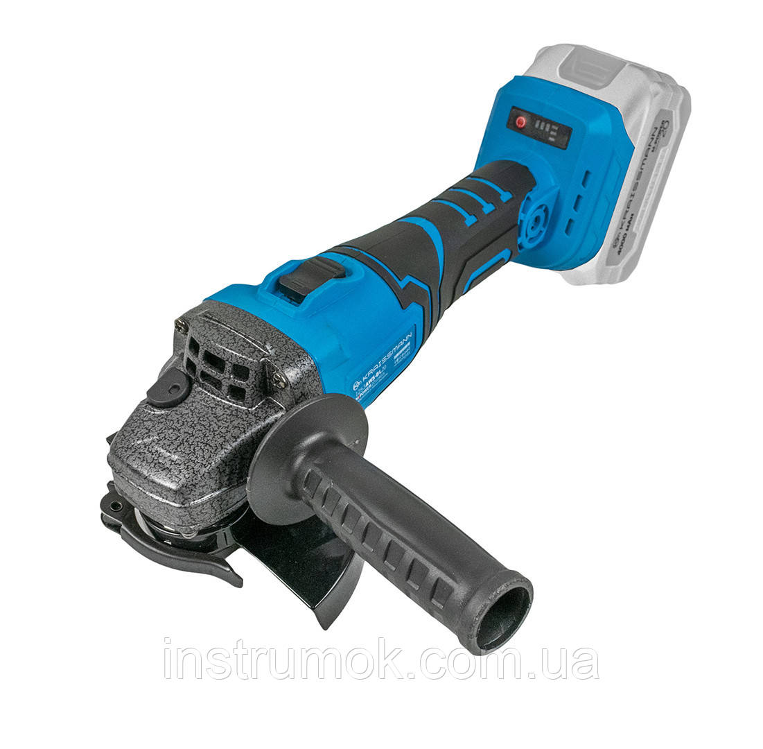 Акумуляторна кутова шліфмашина (болгарка) KRAISSMANN 1253 AWS-BL 20 (акумулятор 6000 Аг та ЗП)