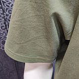 Чоловіча однотона футболка хакі, фото 4