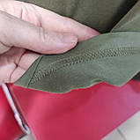 Чоловіча однотона футболка хакі, фото 6