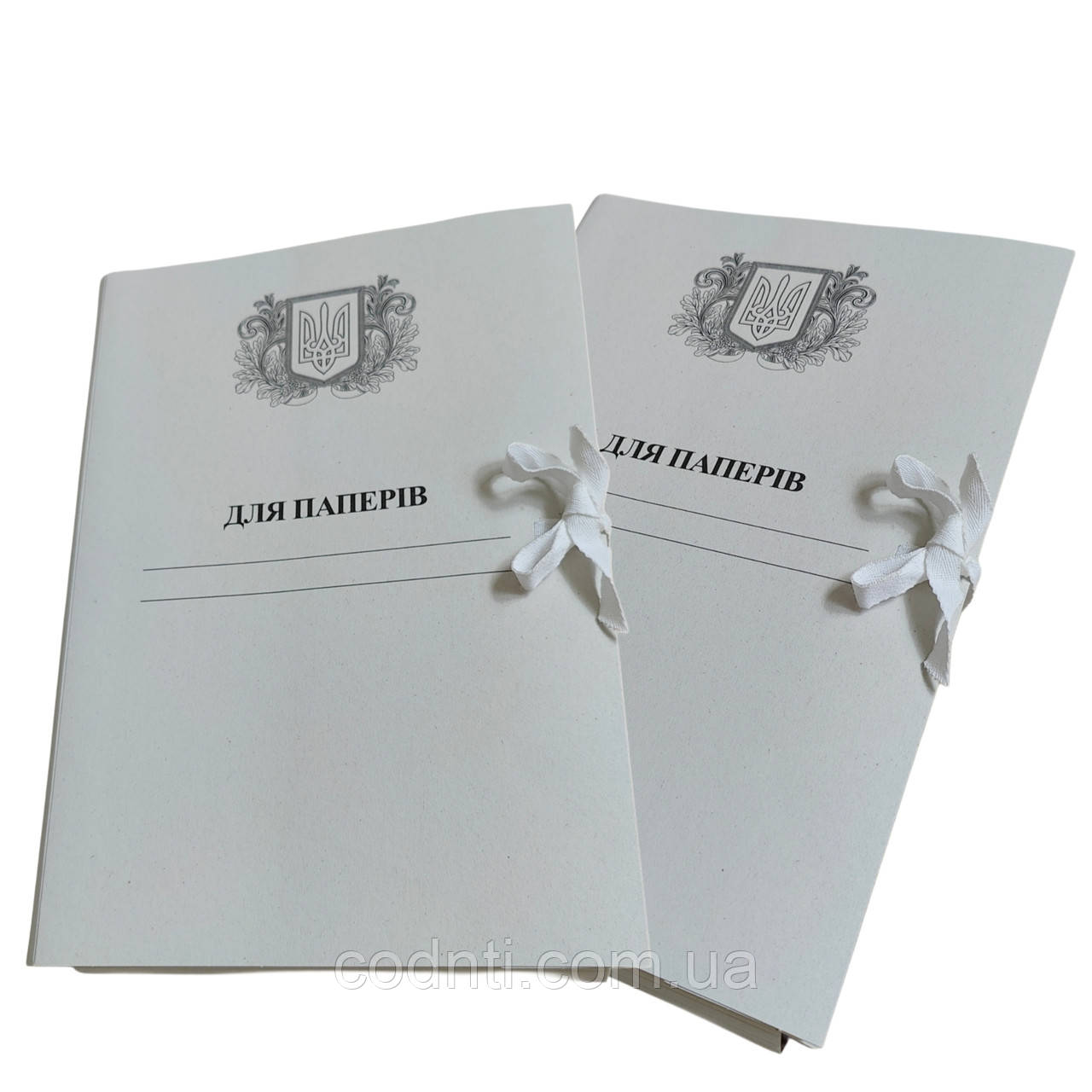 Архівна папка ЮТЕК А4 на зав'язках з титульною сторінкою "Для Папір Герб" 215х310 корінець 0,7-2,8 см (25шт), фото 1