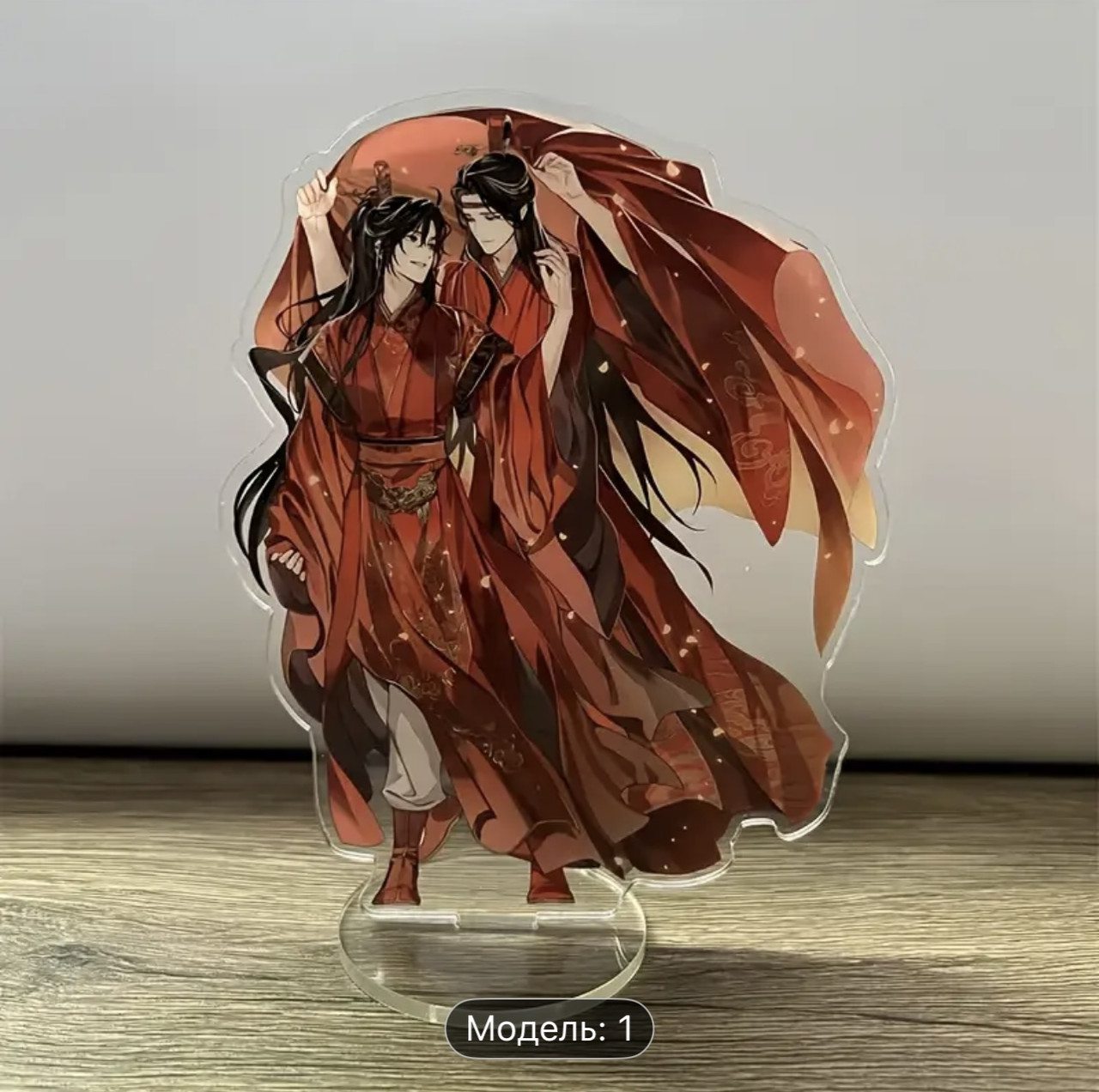 2D акрилова плоска статуя в стилі аніме пари , 10 см., фото 1