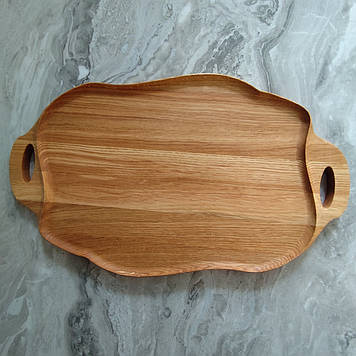 Дерев'яний піднос для подачі страв дубовий