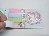 Папір для нотаток (стікери клейкі) "TIME MEMO - Єдинороги " / комплект 5 видів по 20 аркушів / N7-001 №4, фото 3
