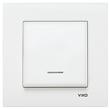 Вимикач з підсвіткою VIKO Karre (білий)