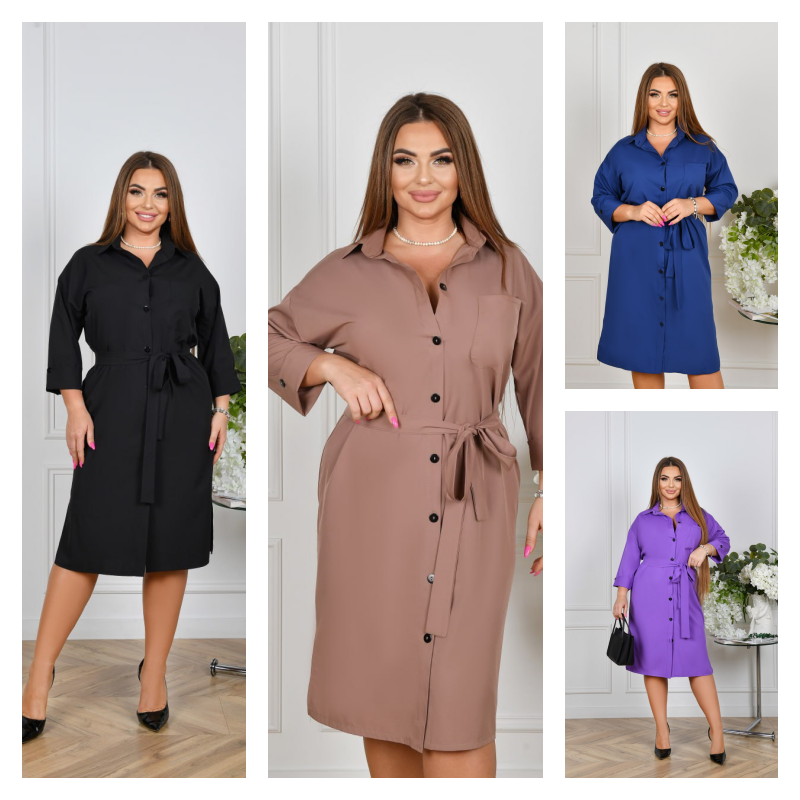 Вільна сукня із софту батал, фото 1