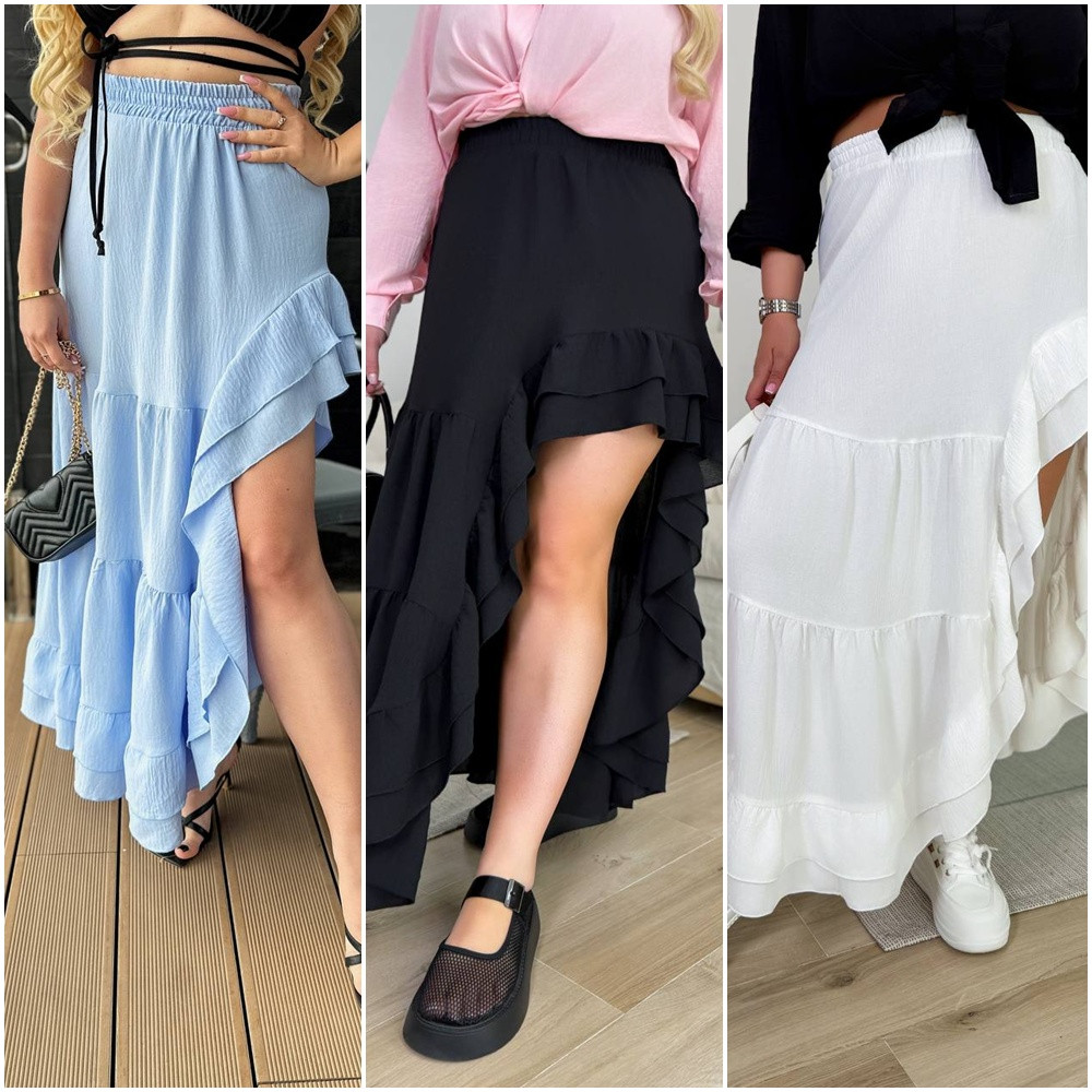 Стильна спідниця креп жатка, фото 1