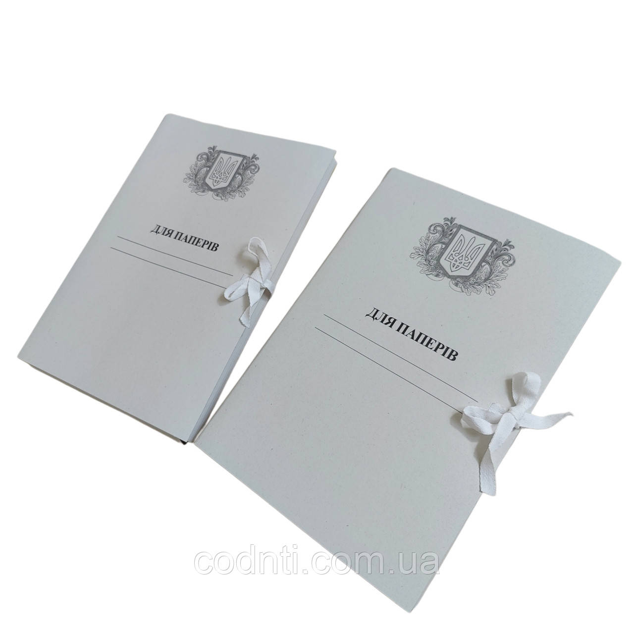 Папка архівна ЮТЕК з титульною сторінкою "Для Папір Герб" 215х310 мм на зав'язках, корінець 0,6-2,8 см (25шт), фото 1