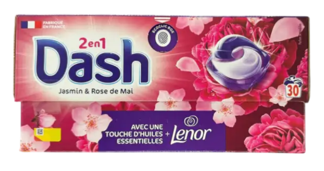 Універсальні капсули для прання Dash Jasmin& Rose de Mai 30 шт