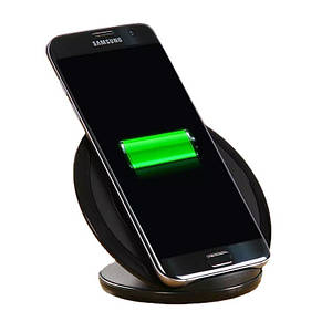 Бездротова зарядна станція на 1 пристрій 10W TRY Charge Stand кругла підставка чорна