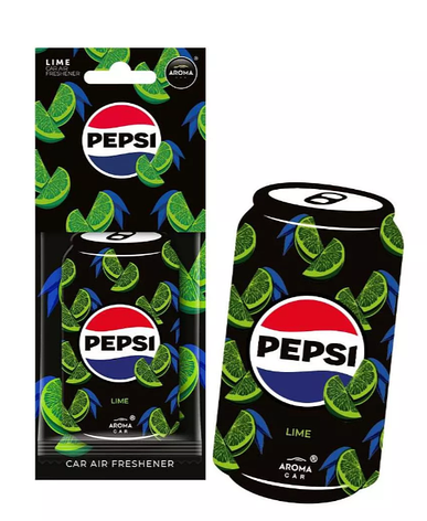 Автомобільний ароматизатор Aroma Car PepsiI Cellulose Can - Lime, фото 1