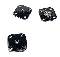 Кнопка чорна, пришивная, металева Ø 2,3 см