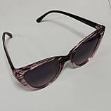 Жіночі сонцезахисні окуляри-лисички, з червоним принтом, фото 2