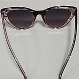 Жіночі сонцезахисні окуляри-лисички, з червоним принтом, фото 3